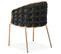 Lot De 2 Chaises Design "elvire" 79cm Noir et Or