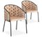 Lot De 2 Chaises Design "elvire" 79cm Beige