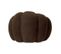 Fauteuil Design Coquillage "bouclette" 98cm Marron