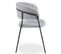 Lot De 8 Chaises En Bouclette "batora" 79cm Gris et Noir