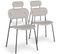 Lot De 4 Chaises Design "tyler" 80cm Beige