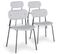 Lot De 4 Chaises Design "tyler" 80cm Gris