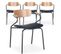 Lot De 4 Chaises Design "lexi" 74cm Noir