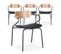 Lot De 4 Chaises Design "lexi" 74cm Noir