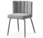 Lot De 4 Chaises Design Bouclette "irina" 79cm Gris