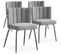 Lot De 4 Chaises Design Bouclette "irina" 79cm Gris