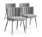 Lot De 4 Chaises Design Bouclette "irina" 79cm Gris