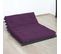 Matelas Futon Coton Aubergine 140x190