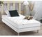 Ensemble Matelas Mousse Haute Resilience Accueil Latex 3 Zones Essence +sommier 90x190 Blanc