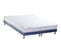 Ensemble Matelas Mousse Accueil Latex 3 Zones Initialbi Confort + Sommier 2x80x200 Bleu Deni