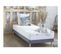 Ensemble Matelas Mousse Accueil Latex 3 Zones Initialbi Confort + Sommier 90x200 Bleu Denim