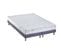 Ensemble Matelas Latex 3 Zones Pure + Sommier 2x80x200 Sommier Bleu Denim