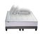 Ensemble Matelas Ressort 7 Zones Prestige + Sommier Gris Chine + Oreiller et Couette 180x200