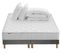 Ensemble Matelas Latex 5 Zones Originel + Sommier + Oreiller et Couette 160x200 Gris Chine