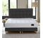 Ensemble Reflet Matelas Ressorts Ensaches Coton Gris Elephant 140x190cm