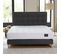 Ensemble Reflet Matelas Ressorts Ensaches Coton Gris Elephant 140x190cm