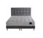 Ensemble Comete + Tete De Lit Capitonnee Matelas Ressorts Ensaches Gris Souris 140x190cm