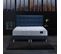 Ensemble Comete + Tete De Lit Capitonnee Matelas Ressorts Ensaches Bleu Marine 180x200cm