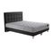 Ensemble Comete + Tete De Lit Capitonnee Matelas Ressorts Ensaches Anthracite 160x200cm