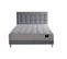 Ensemble Comete + Tete De Lit Capitonnee Matelas Ressorts Ensaches Bleu Ciel 160x200cm