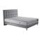 Ensemble Comete + Tete De Lit Capitonnee Matelas Ressorts Ensaches Bleu Ciel 160x200cm