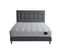 Ensemble Reflet + Tête De Lit Capitonnee Matelas Ressorts Ensaches Coton Gris Elephant 180x200cm