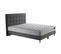 Ensemble Reflet + Tête De Lit Capitonnee Matelas Ressorts Ensaches Coton Gris Elephant 180x200cm