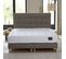 Ensemble Reflet + Tête De Lit Capitonnee Matelas Ressorts Ensaches Coton Camel 140x190cm