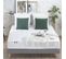 Pack Prêt A Dormir Matelas Ressort 140x190 + Sommier Déco Gris + Oreillers + Couette