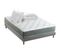 Ensemble Matelas Ressort 7 Zones Hygge + Sommier + Couette + Oreillers 140 X 190 Cm Gris Chiné