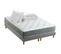 Ensemble Matelas Ressort 7 Zones Hygge + Sommier + Couette + Oreillers 2x90 X 200 Cm Gris Chiné