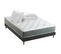 Ensemble Matelas Ressort 7 Zones Hygge + Sommier + Couette + Oreillers 160 X 200 Cm Noir