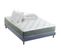 Ensemble Matelas Ressort 7 Zones Hygge + Sommier + Couette + Oreillers 160 X 200 Cm Bleu Denim