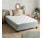 Ensemble Matelas Ressort 7 Zones Hygge + Sommier + Couette + Oreillers 140 X 190 Cm Gris Chiné