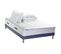 Ensemble Matelas Ressort 7 Zones + Sommier + Oreiller + Couette 140x190 Bleu Denim