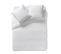 Housse De Couette Unie En Coton Blanc 140x200