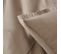 Drap Plat En Percale De Coton Taupe 240x300