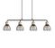 Barre suspension 4 lumières CLAYTON noir