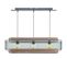 Barre suspension 3 lumières TAIGA Noir/bois