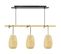 Barre suspension 3 lumières KATCHA Naturel