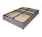 Lit Coffre Savio - 160x200 - Tissu Déco Gris Clair - 36 Lattes Bois - Gain De Place