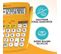 Calculatrice De Bureau Jaune 10 Chiffres Avec Écran à Angle Ajustable Et Finition Rubber