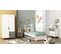 Commode 2 + 1 Tiroirs - Genius - Blanc Et Gris - 78,3 X 42,6 X 75,9 Cm