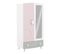 Armoire 2 portes et 1 tiroir ETOILES 2 Gris, rose et blanc