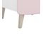 Bureau 1 porte et 1 niche ETOILES 2 Gris, rose et blanc