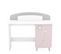 Bureau 1 porte et 1 niche ETOILES 2 Gris, rose et blanc