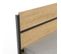 Lit Double 160x200 Craft Noir Et Bois - Naturel