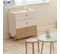 Commode 3 Tiroirs Edaj Blanc - Blanc