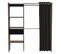 Armoire dressing extensible MOKA imitation chêne et noir