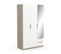 Armoire 3 Portes, 2 Tiroirs Et 1 Miroir - L119,4 Cm